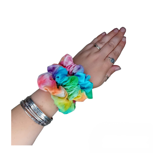 Rainbow scrunchie