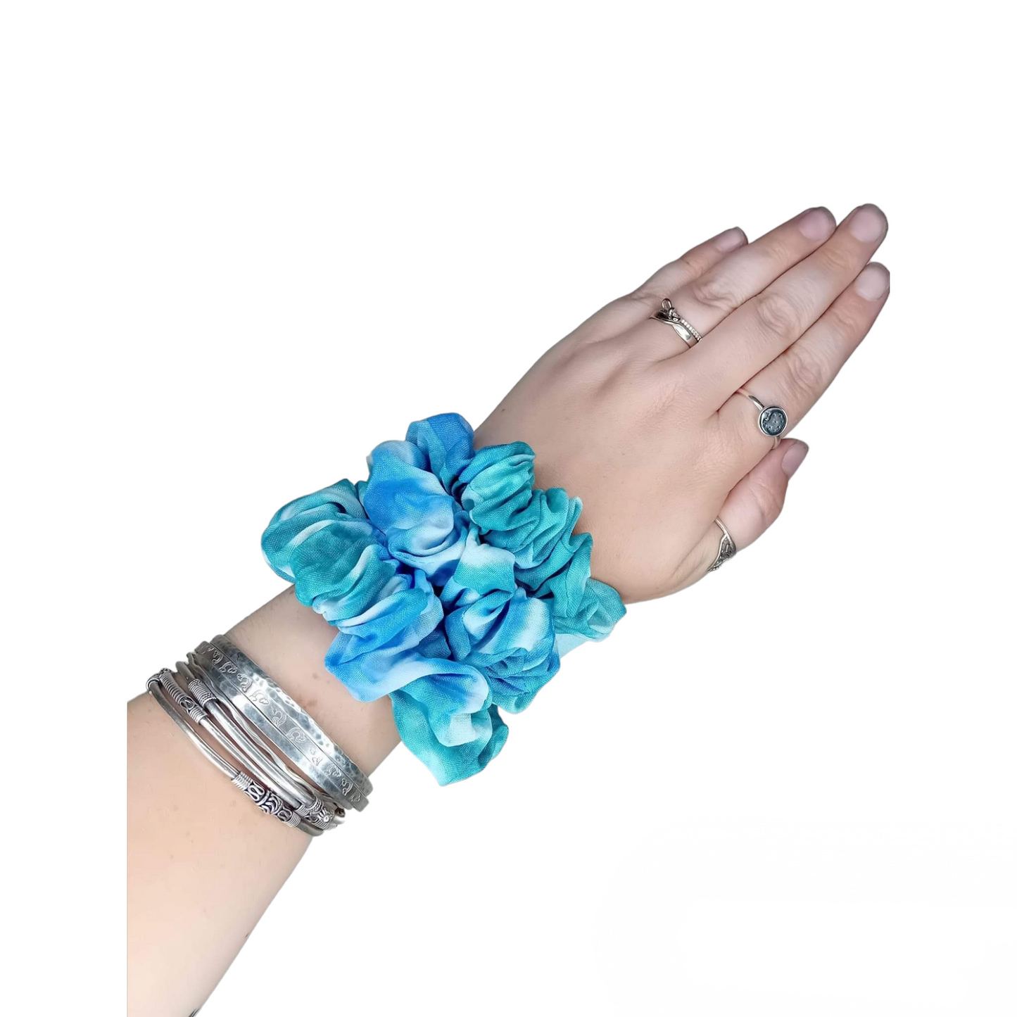 Ocean colours scrunchie