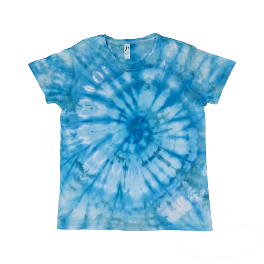 Caribbean waters ice dye t-shirt