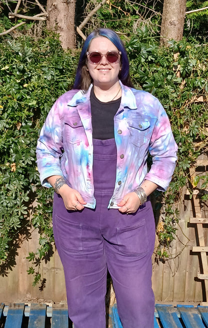 Ice dye denim jacket - size 18