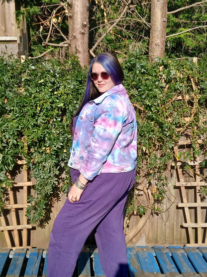 Ice dye denim jacket - size 18